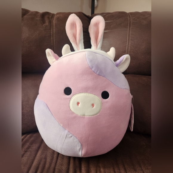 Squishmallows 10" Patty The Cow Plush - Official Kellytoy Easter Stuffed Animal, Ultra Soft & Squishy - View #6